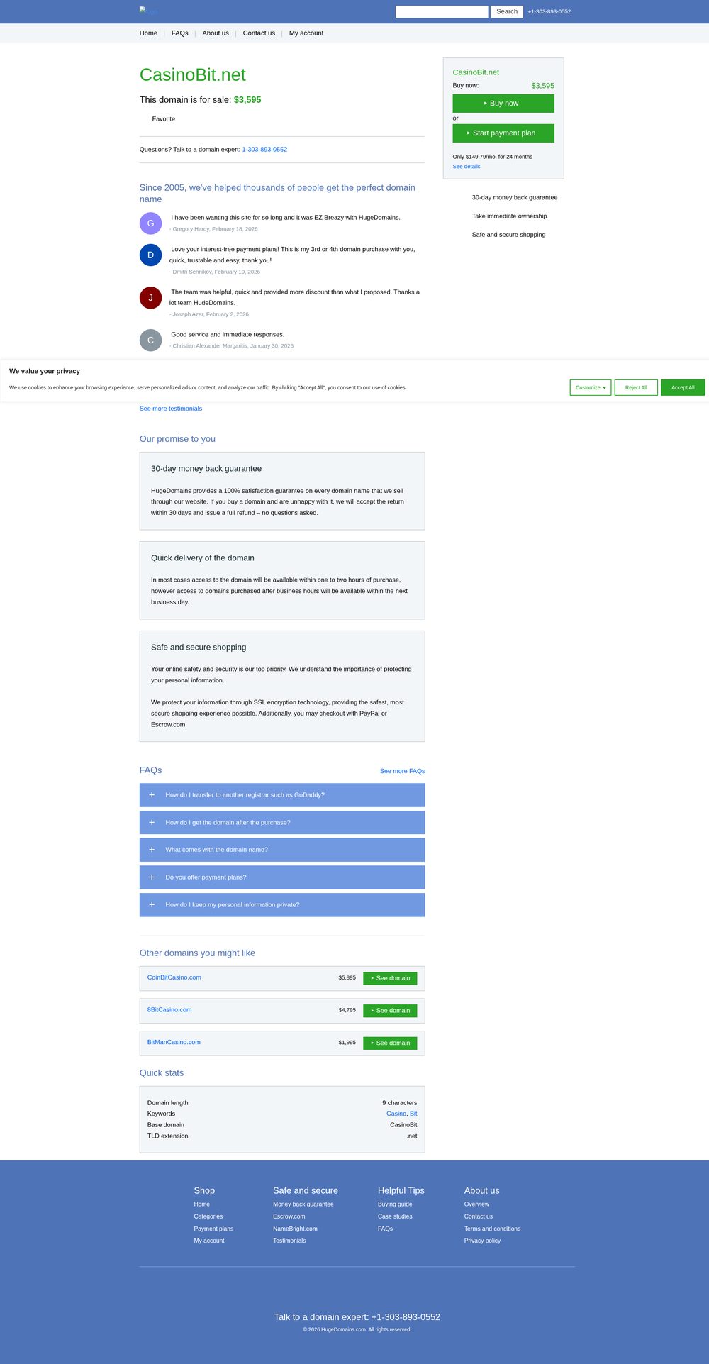Capture d'écran du site Casinobit